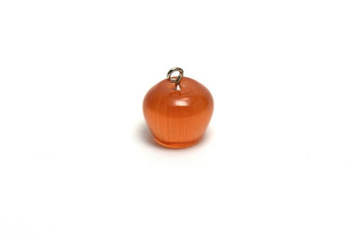 Achat pendentif pomme de couleur orange 15x14 mm, Trou: 2 mm