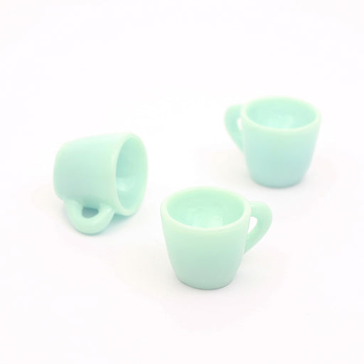 Achat pendentifs x3 mugs tasses à café 18mm, bleu ciel, lot de 3 breloques