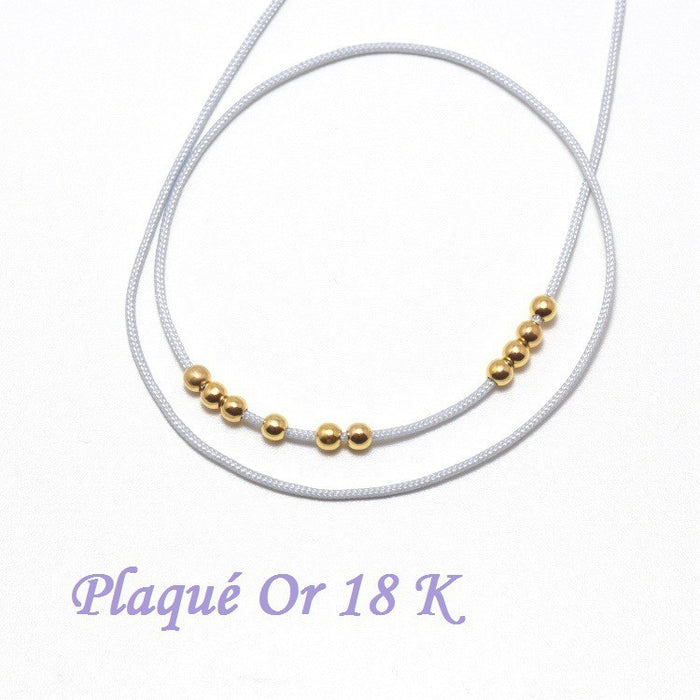 Creez X 10 fines perles laiton plaqué or 18 K OR 3 mm, Trou: 1 mm Apprèts bijoux par 10 pour toutes les crations DIY uniques