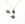 Grossiste en pendentif perle en verre à facettes gris 18x11x5mm avec contours dorés