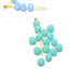 Vente en gros 10 perles bleu vert amazonite N°13 à facettes en verre imitation jade 3.5~4x2.5~3mm trou: 0.5mm à enfiler à un fil un clou