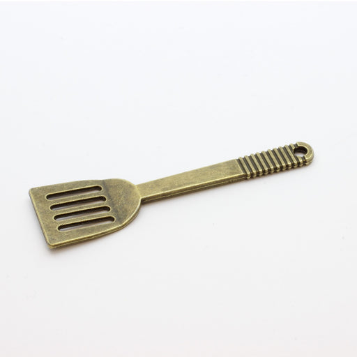 Achat pendentif breloque spatule bronze - 6,5cm - création de bijoux gourmands