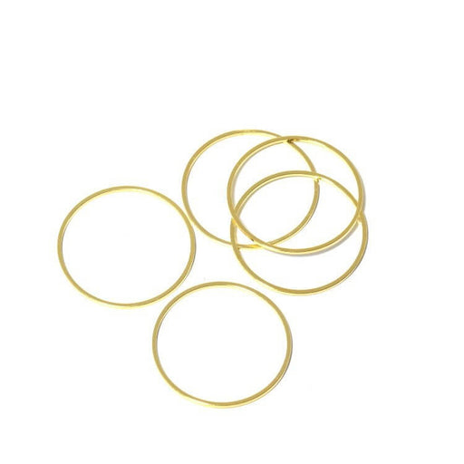 Achat 5 anneaux connecteurs rond 25x1 mm laiton doré- connecteurs bijoux