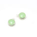 Achat 1 pendentif argent 14x11x5 mm, Trou: 2 mm et verre à facettes vert clair opaque pastel avec contours argentés
