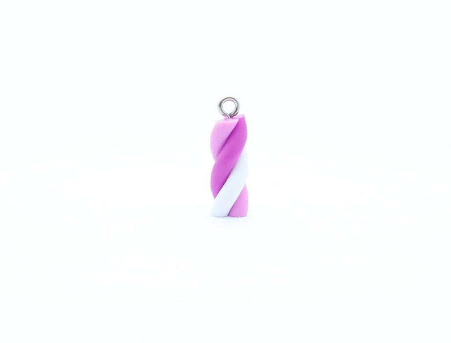 Acheter au détail pendentif guimauve violette 2cm Accessoire gourmand pâte FIMO