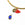 Vente au détail 1 pendentif charm perles en verre à facettes bleu saphir avec les contours laiton doré