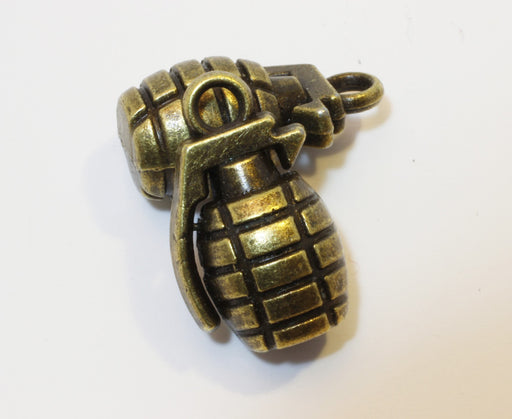 Achat Breloque pendentif - Grenade Bronze - 22x14mm