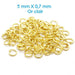 Achat en gros 200 anneaux ouverts dorés clair 5 mm pour attache perles, breloques ou pendentifs