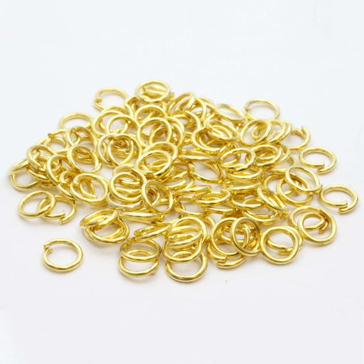 Achat 200 anneaux dorés ouverts - 5mm - apprèts bijoux