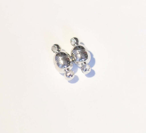 Achat 2 fermoirs magnétiques platine 11x5mm - sans nickel -apprèts pour vos créations de bijoux