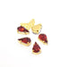 Acheter perles strass sertis gouttes rouge grenat 13x8x5.5 mm x5 unités à coudre ou coller Strass en acrylique