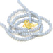 Acheter en gros 200 perles environ à facettes 3 mm bleu gris en verre imitation jade 44 cm de longueur trou: 0.8 mm