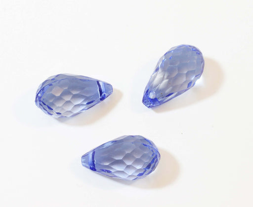 Achat 6 perles bleus à facettes en acrylique