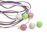 Acheter au détail 6 perles en céramique 20 mm trou 4 mm vert, vieux rose et gris bleu pour bijoux, DIY déco et accessoires