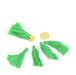 Creez 4 pompons vert printemps 2,5 -3 cm pour bijoux, couture ou déco