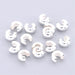 Achat au détail lot de 10 perles à écraser laiton cache noeud argentée 4 mm trou 1,5 mm fin de cordon