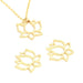 Vente au détail pendentif fleur de lotus or or clair X 2 20 mm pendentif pour bijoux à accéssoiriser