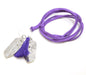Acheter Sautoir plume pompon en kit suédine violet purple. 70 cm à monter en un tour de main