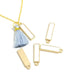 Creez 4 pendentifs barre alliage plaqué doré et email blanc 23x6 mm-alliage et émail Apprèts bijoux