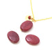 Achat en gros 2 perles ovales à facette JADE teinté rouge grenat opaque. 18 mm trou : 1 mm