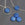 Vente au détail 3 perles rondes plates à facette JADE teinté bleu primaire opaque. 14,5 mm trou : 1 mm