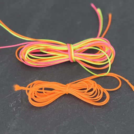Creez avec 2 m de cordon nylon 0,6 mm orange fluo pour bijoux bracelet collier ou accéssoires
