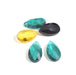 Achat Perles en verre gouttes X2 facettes verre vert canard 22 X 13 mm pour BO pendentif accessoires bijoux