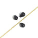 Creez 2 perles goutte à facettes agate noir . 7 mm trou : 0.4 mm