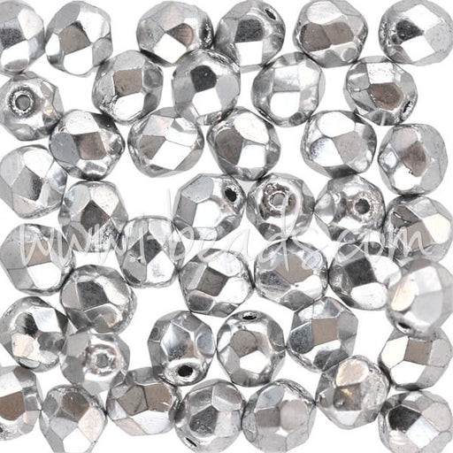 Achat Perles facettes de bohàÂ¨me silver 6mm (50)