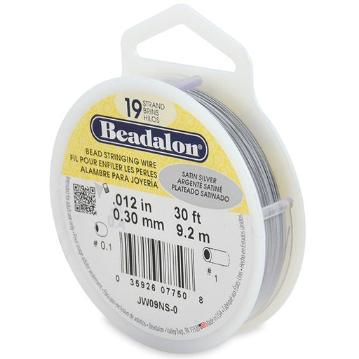 Vente Beadalon fil cà¯Â¿Â½ble 19 brins argentà¯Â¿Â½ satinà¯Â¿Â½ 0.30mm, 9.2m (1)