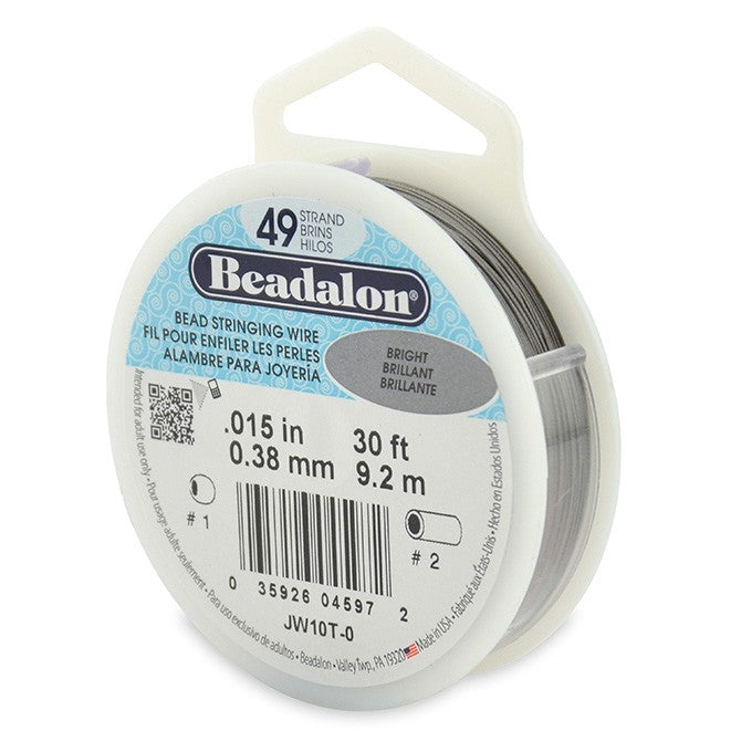 Creez Beadalon fil càÂ¢ble 49 brins brillant 0.38mm, 9.2m (1)