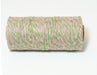 Vente au détail ficelle baker twine x5m verte et rose vendue au mètre