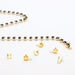 Vente au détail embouts chaine strass dorée 3,5mm / 4mm x40pcs attaches chaines strass et création de bijoux
