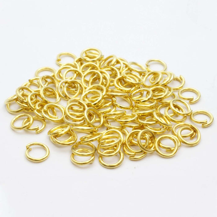 Achat en gros anneaux dorés ouverts x100 6mm apprêts bijoux