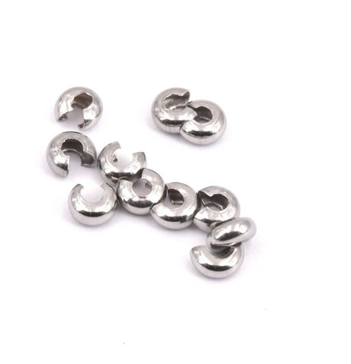 Achat Caches perles à écraser en acier 4mm (5)