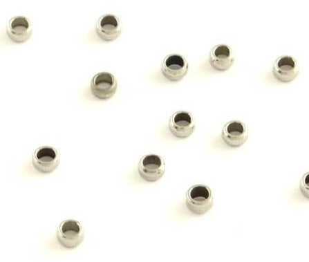 Achat Perles à écraser Acier Inoxydable 2.5mm trou : 1.5mm (20)