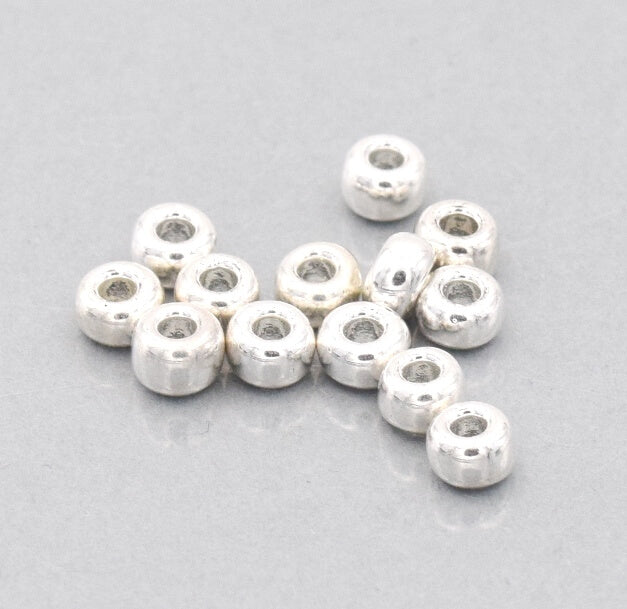 Miyuki Round beads 6/0 Plaqué Agent 925 (25 perles)