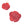 Vente au détail Pendentif fleur sculptée Jade teintée rouge 22mm (1)
