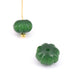 Creez Perle sculptée forme citrouille en jade teinté verte 12x8mm, trou 1mm (1)
