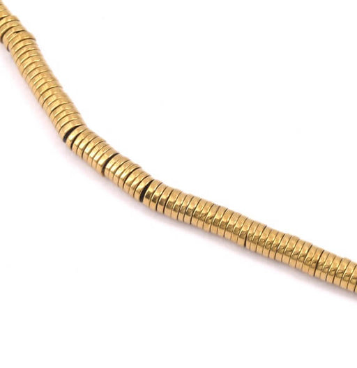 Achat Heishi perles rondelles en hématite bronze 4mm, trou 1mm (1 rang)