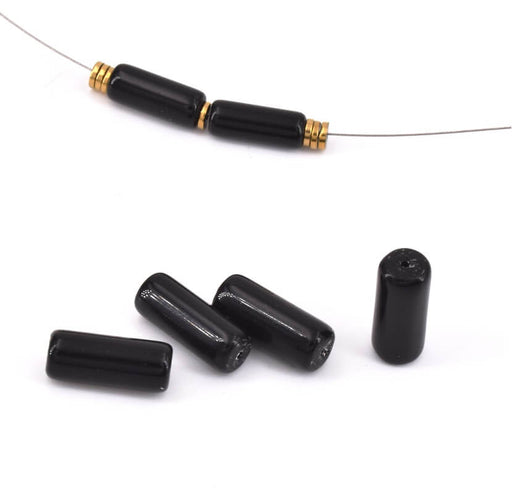 Achat Perles Obsidienne Tube Cylindre 15x5mm - trou 0.9mm (5)